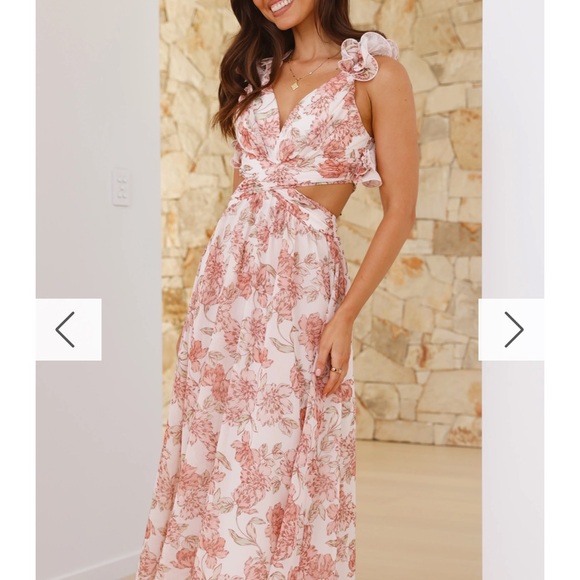 Floral Pink Maxi Dress - Picture 9 of 9